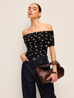Polka Dot Off-Shoulder Bodysuit