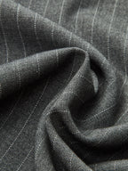 Contrast Ruffle Waistband Pinstripe Pants