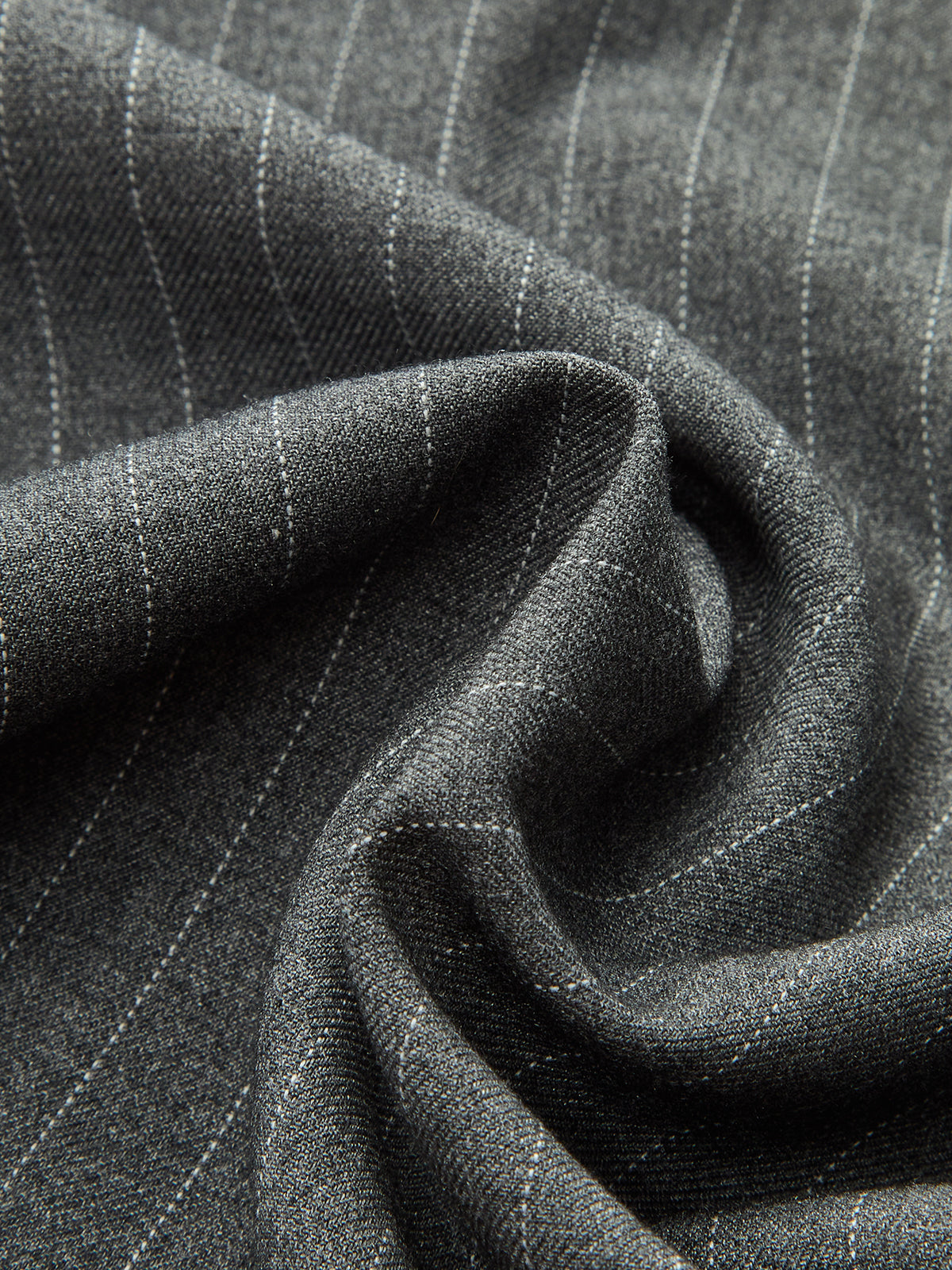 Contrast Ruffle Waistband Pinstripe Pants