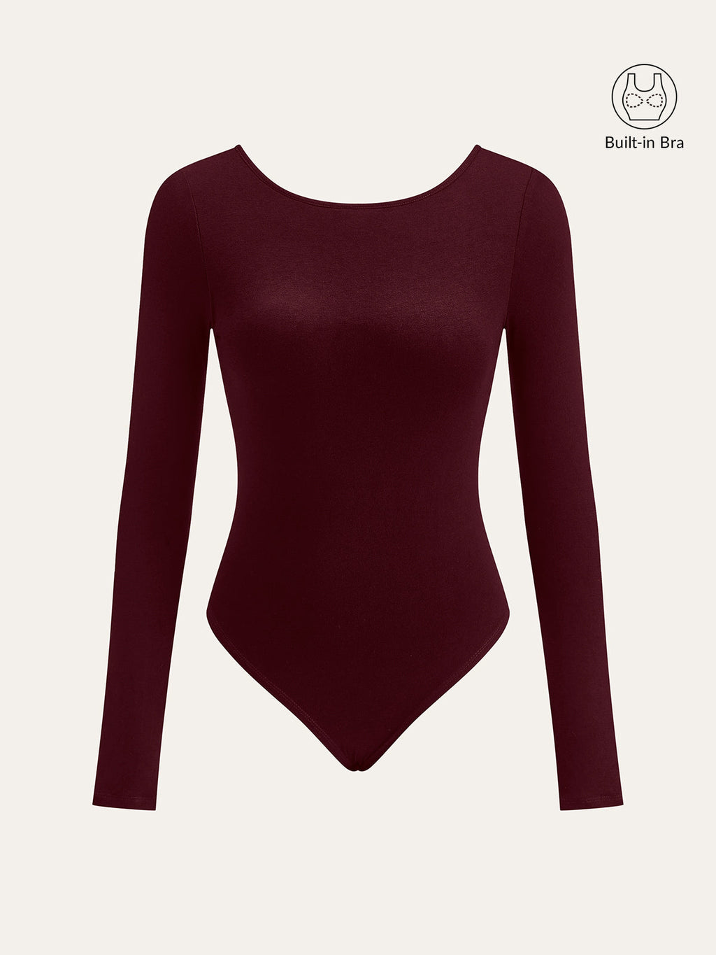 Bra-Free Long Sleeve Backless Bodysuit