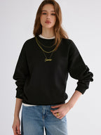 Golden Chain Embroidery Sweatshirt