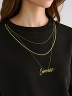 Golden Chain Embroidery Sweatshirt