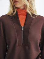V-Neck Half-Zip Sweatshirt