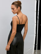 Bra-Free Lace Trim Cami Bodysuit