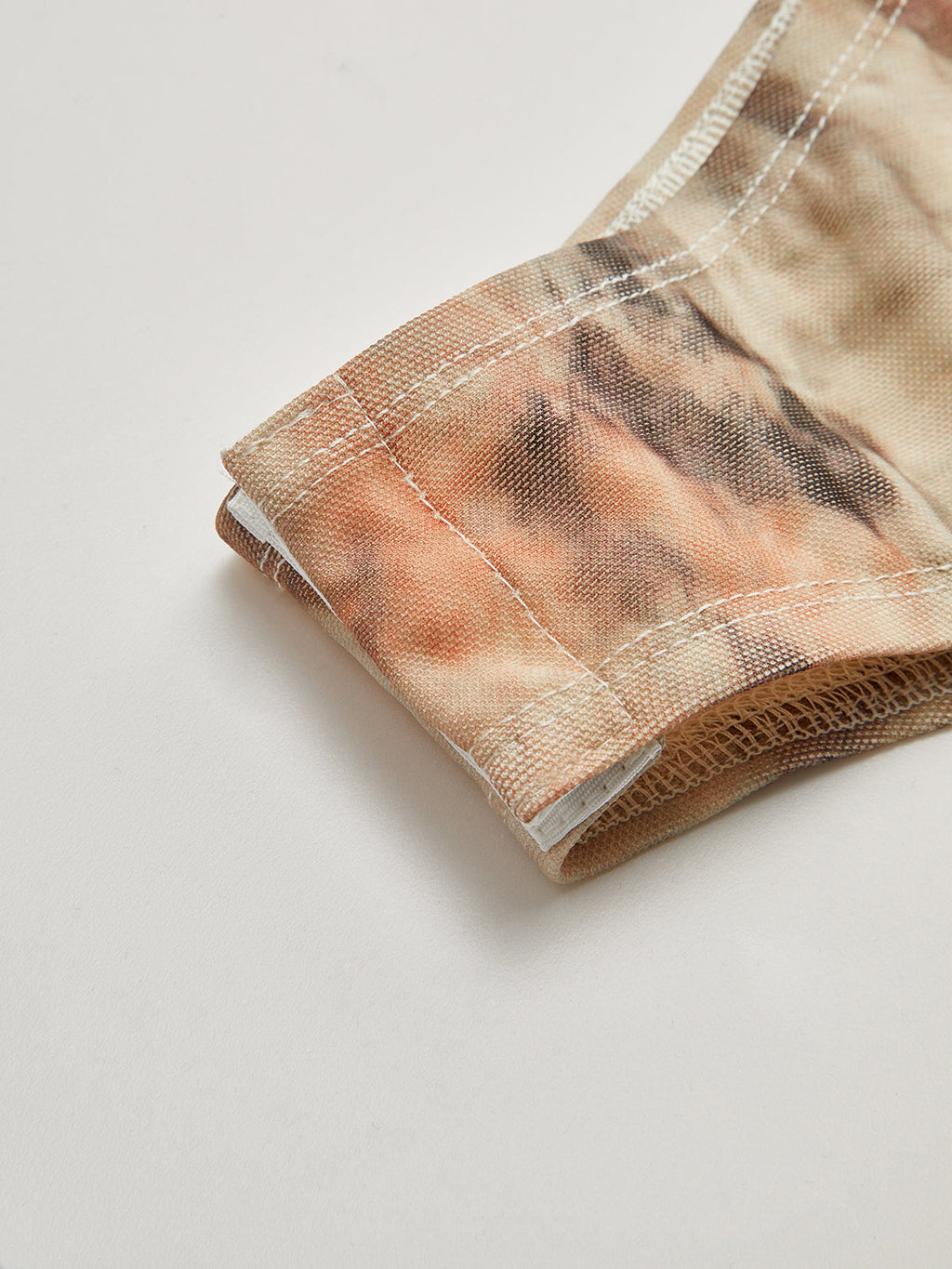 Gradient Print Ruched Long Sleeve Bodysuits