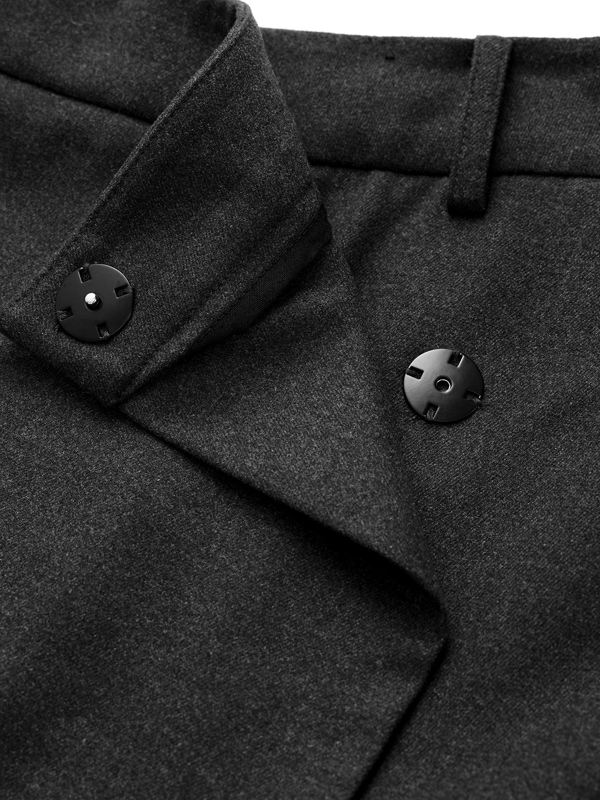 Asymmetric Mid-Waist Wide-Leg Pants