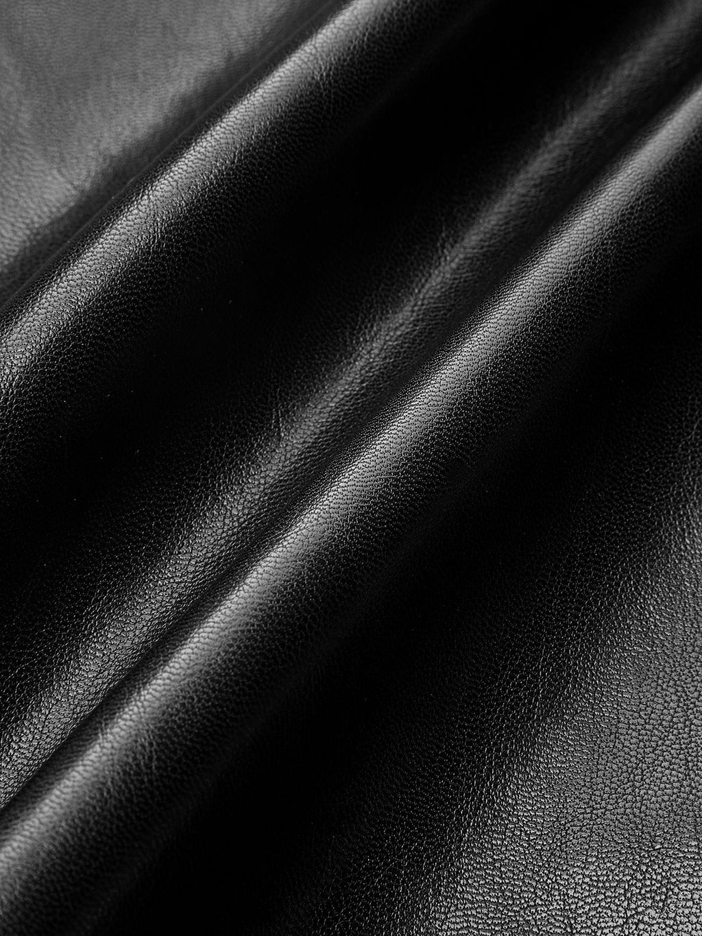 Asymmetric Waistband Faux Leather Pants