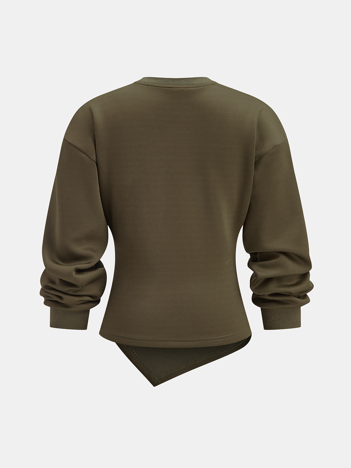 Ruched Asymmetric Hem Sweatshirt