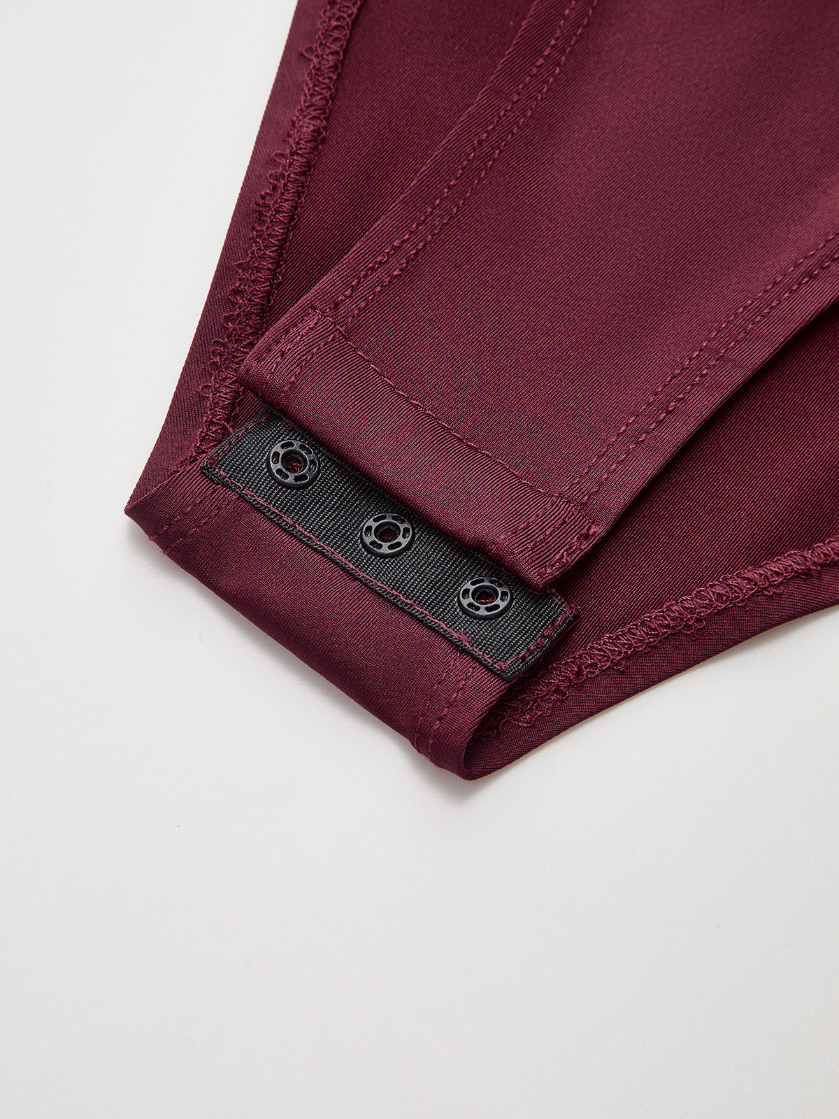 Collared Draped Satin Long Sleeve Bodysuit