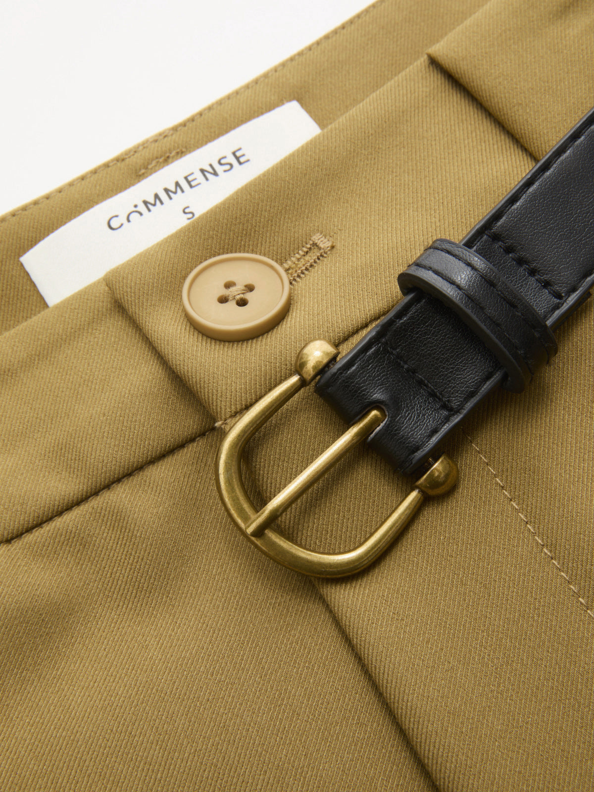 Belted Pleated Mid-Waist Wide-Leg Pants