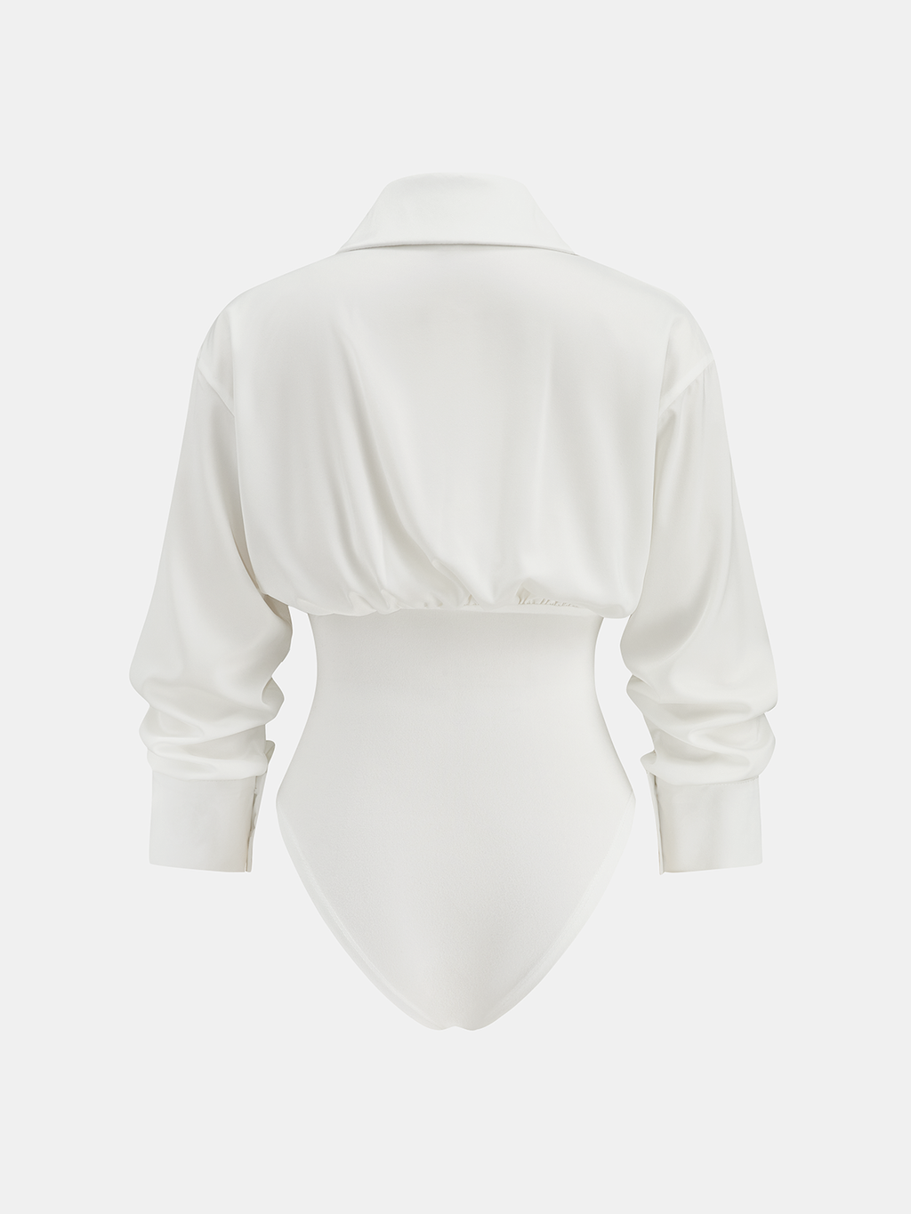 Cinched Waist Shirt Bodysuit