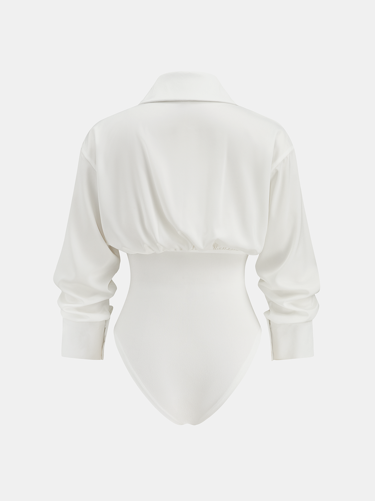Cinched Waist Shirt Bodysuit