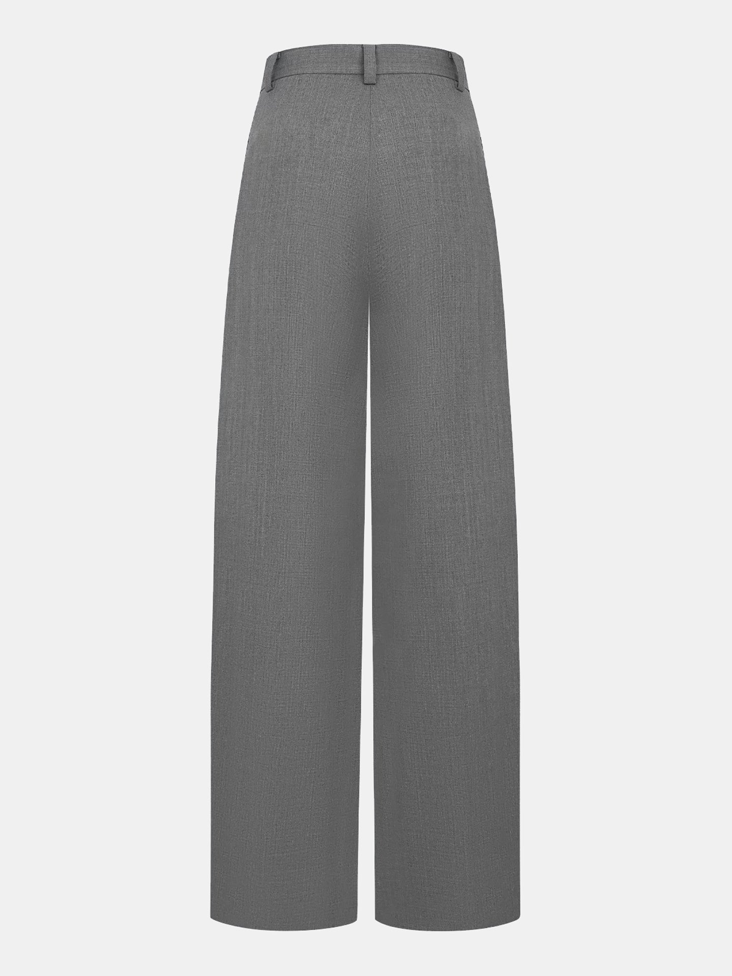 Asymmetric Pleated Wide-Leg Pants