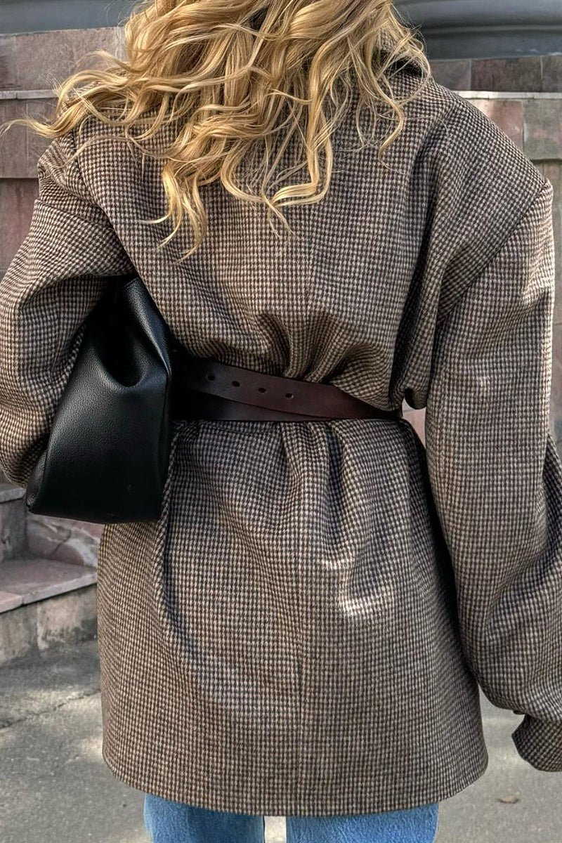 Alexandra Houndstooth Lange Jas