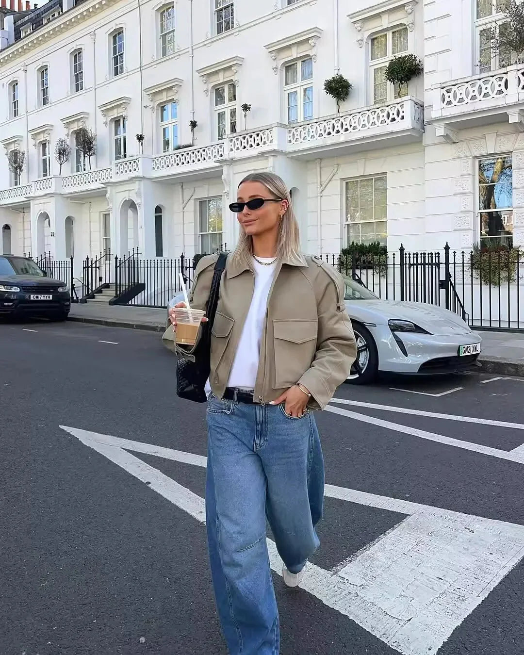 Ella Cropped Trench Jas