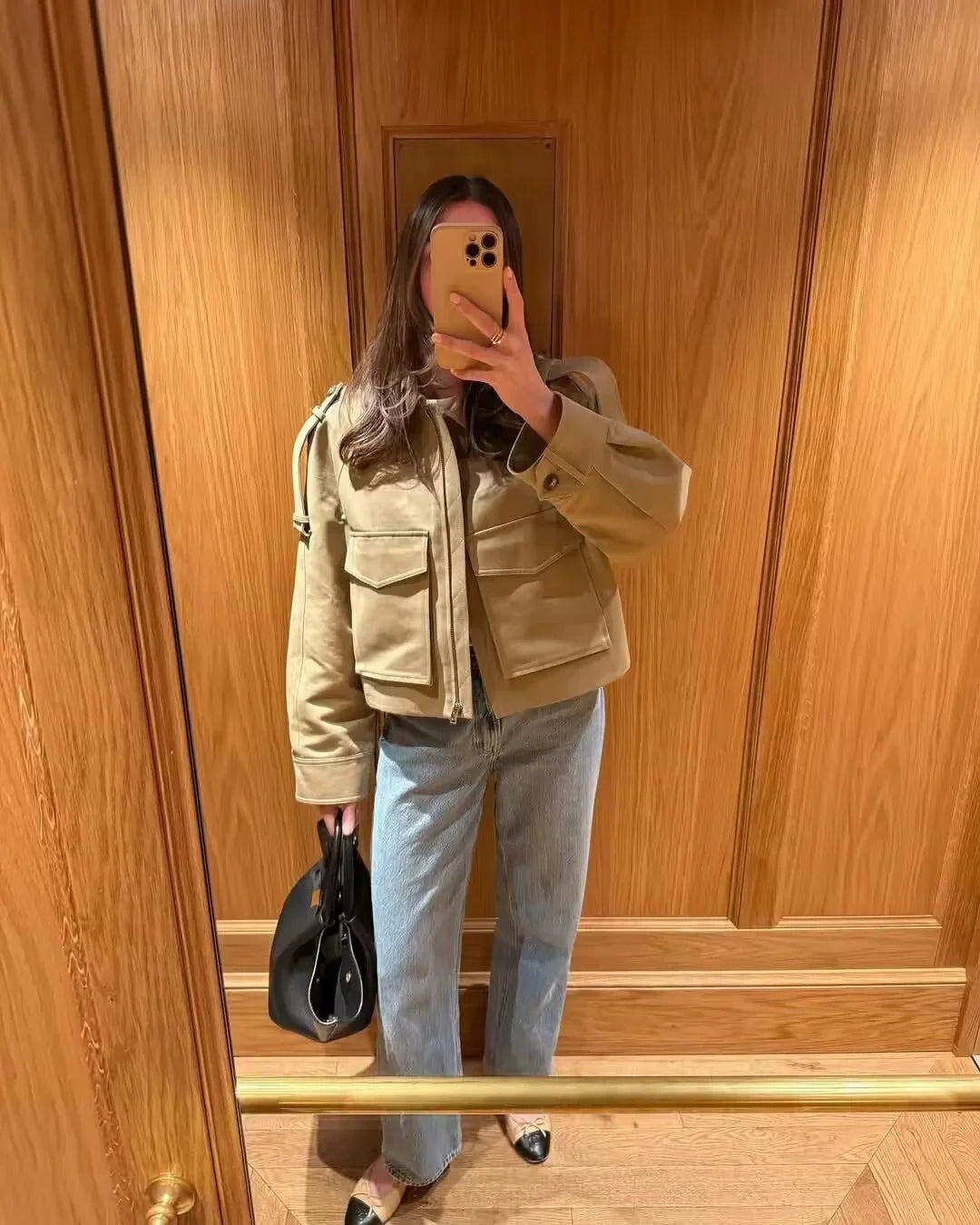 Ella Cropped Trench Jas