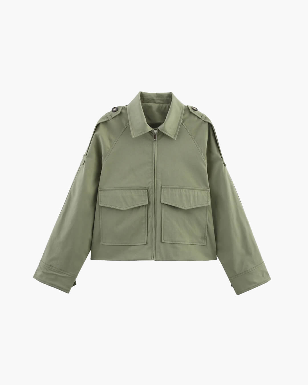 Ella Cropped Trench Jas