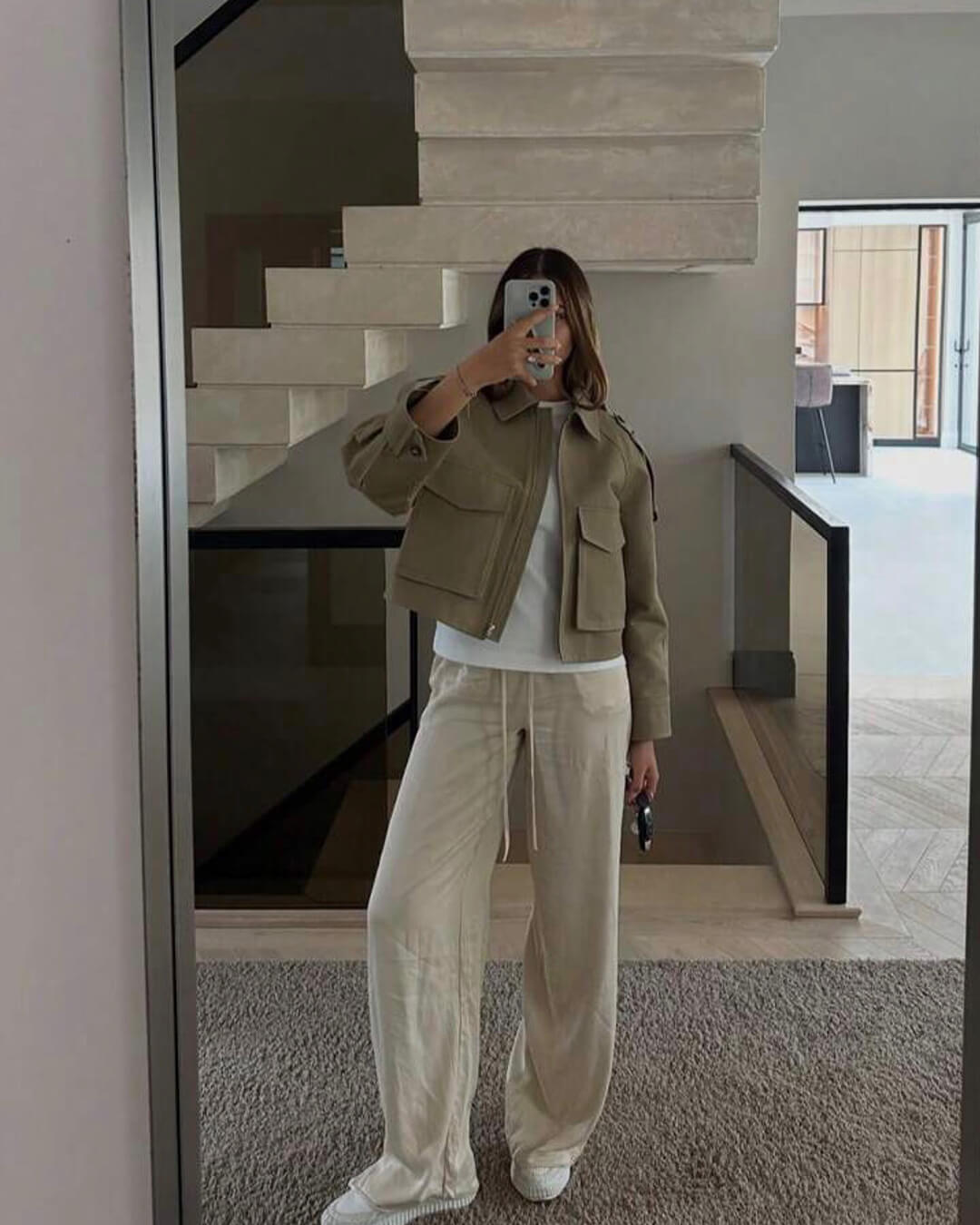 Ella Cropped Trench Jas