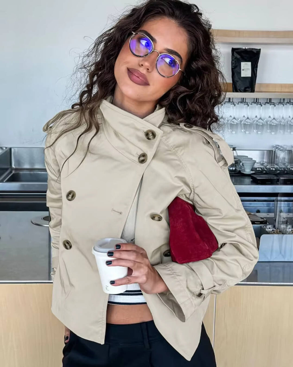 Lyss Cropped Trenchcoat