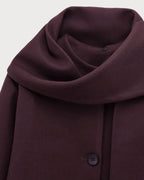 Wine Red Shawl Coat