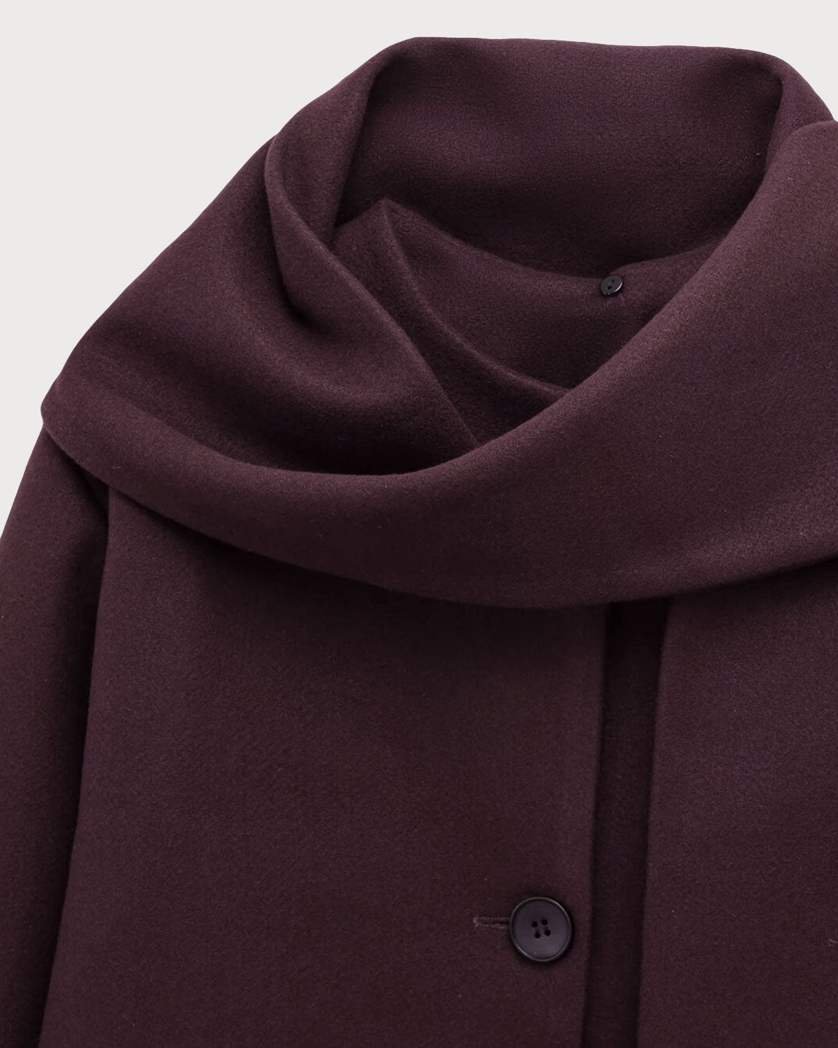 Wine Red Shawl Coat