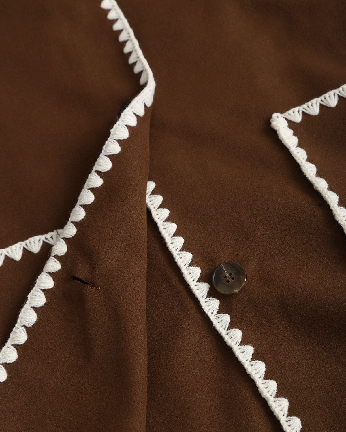 Brown Contrasting Pocket Coat