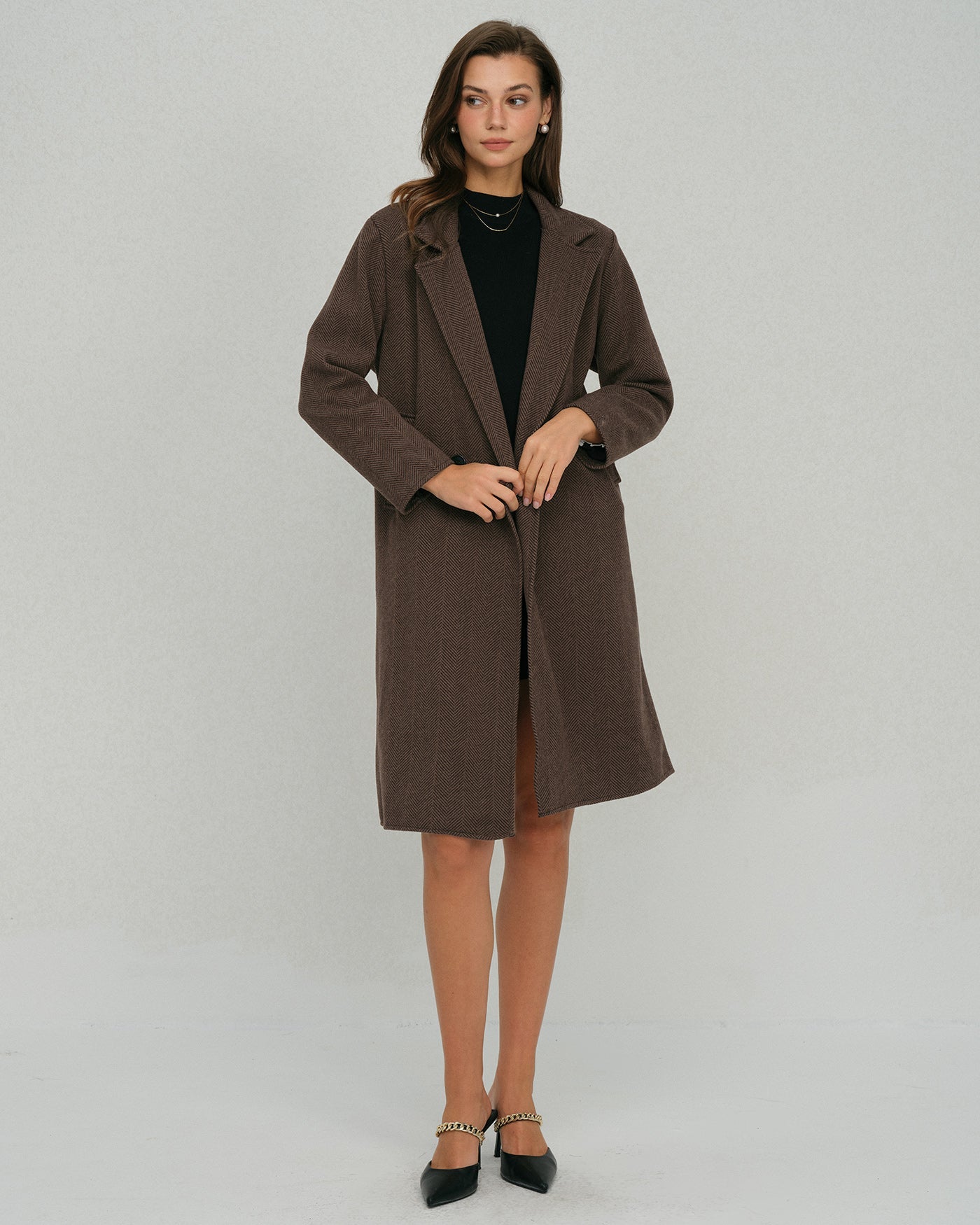 Coffee Pocket Trench Coat