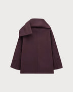 Wine Red Shawl Coat