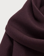 Wine Red Shawl Coat