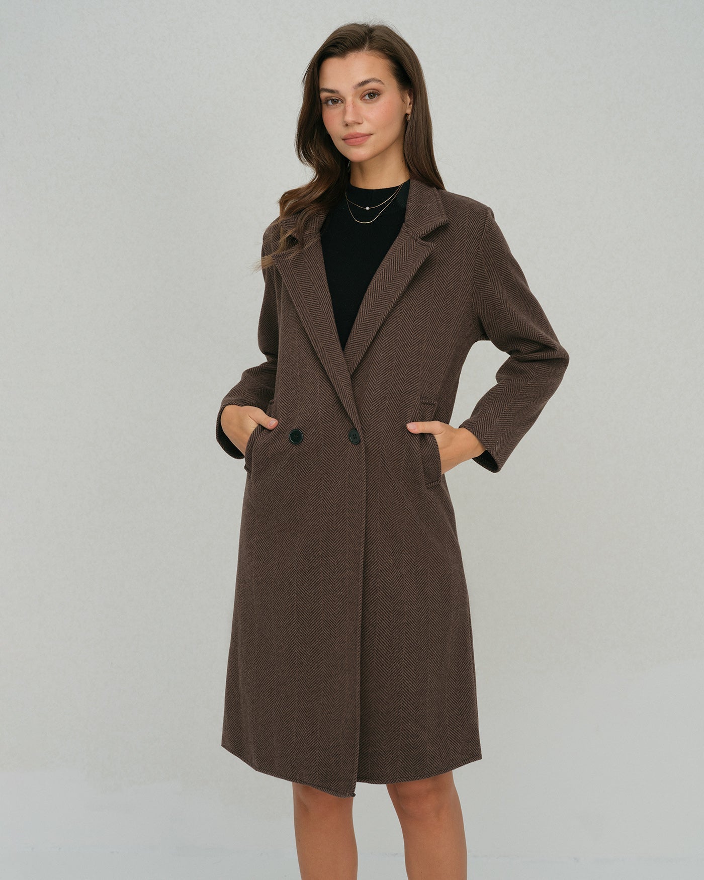 Coffee Pocket Trench Coat