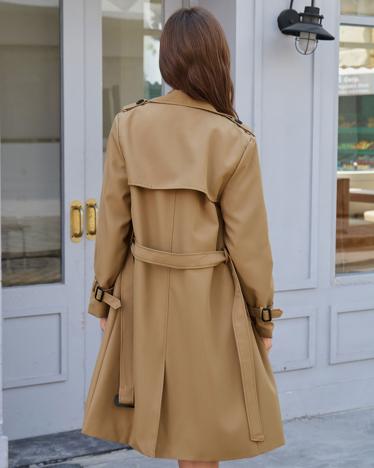 Khaki Belted Trench Coat